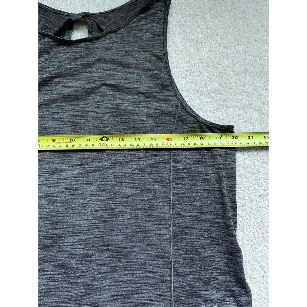 2PC- Lululemon 10 Long Distance Short Sleeve +Low Key Tank SilverHeathered Black